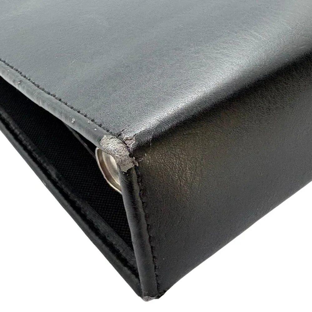 Franklin Covey Black Simulated Leather Planner Binder Classic Size 1